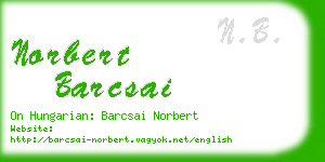 norbert barcsai business card